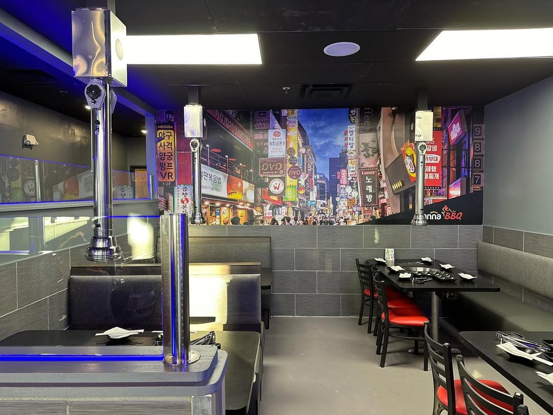 Korean BBQ tables and casework at Manna BBQ Chandler by Lion Craft